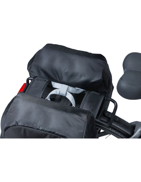 Basil fietstas dubbel Miles black lime 32L