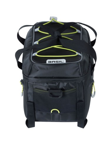 Basil dragertas Miles trunkbag zwart lime 7L