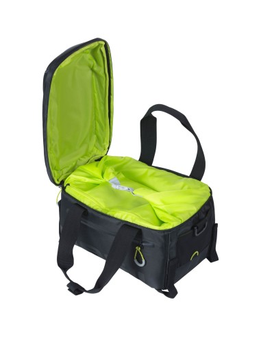 Basil dragertas Miles trunkbag zwart lime 7L