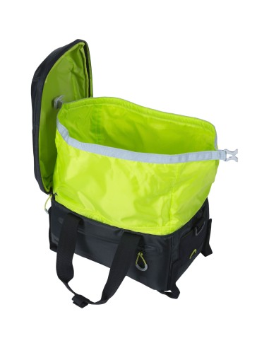 Basil dragertas Miles trunkbag zwart lime 7L