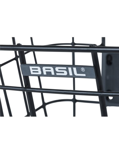 Basil mand Bremen alu KF 22L mat zwart 28x37x26cm