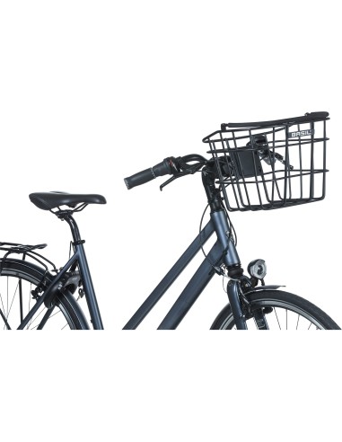 Basil mand Bremen alu KF 22L mat zwart 28x37x26cm