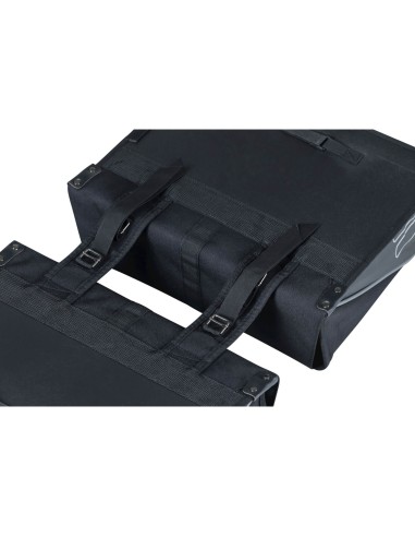 Basil fietstas dubbel Forte black black 35L