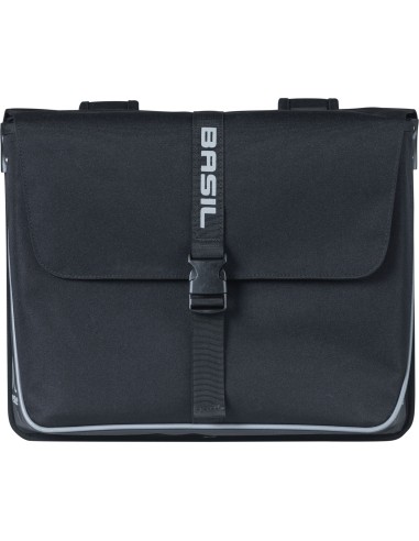 Basil fietstas dubbel Forte black black 35L