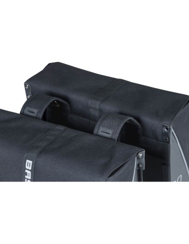Basil fietstas dubbel Forte black black 35L