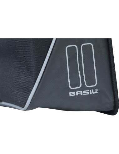 Basil fietstas dubbel Forte black black 35L