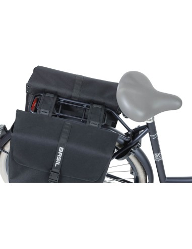 Basil fietstas dubbel Forte black black 35L
