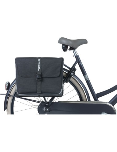 Basil fietstas dubbel Forte black black 35L