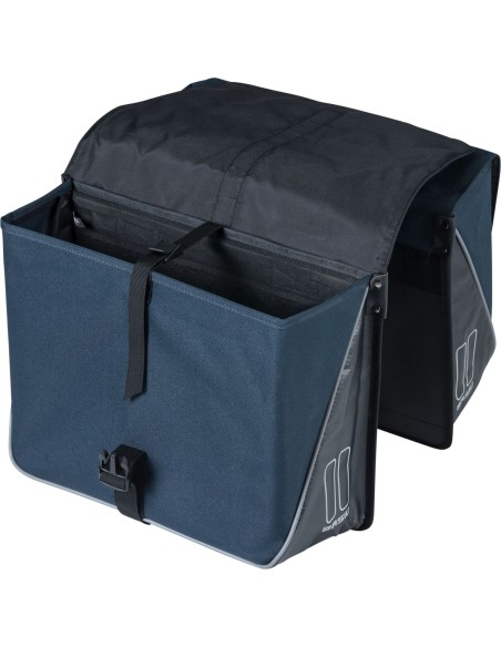 Basil fietstas dubbel Forte blue black 35L