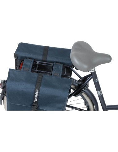 Basil fietstas dubbel Forte blue black 35L