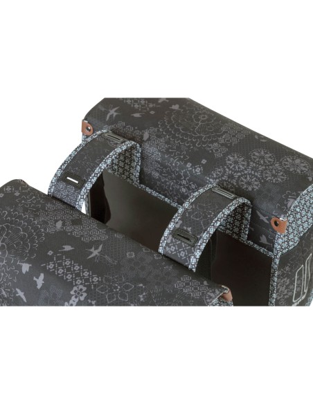 Basil fietstas dubbel Boheme charcoal 35L