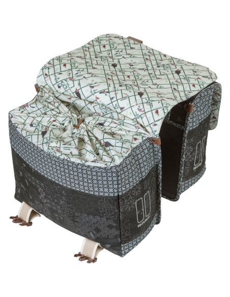 Basil fietstas dubbel Boheme charcoal 35L