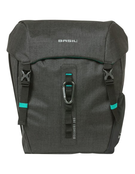 Basil fietstas dubbel Discovery zwart melee 18L