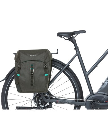 Basil fietstas dubbel Discovery 365D zwart melee 18L