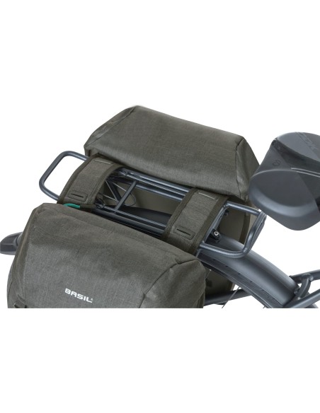 Basil fietstas dubbel Discovery zwart melee 18L