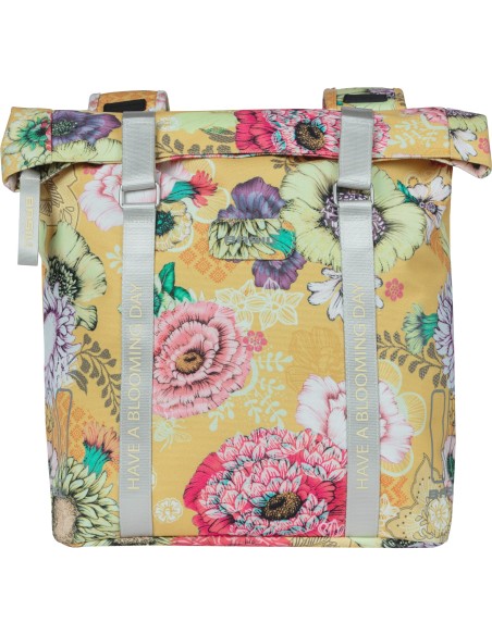 Basil fietstas dubbel Bloom Field yellow 28-35L
