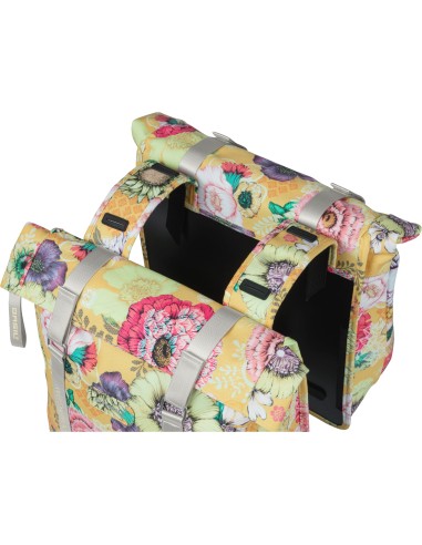 Basil fietstas dubbel Bloom Field yellow 28-35L