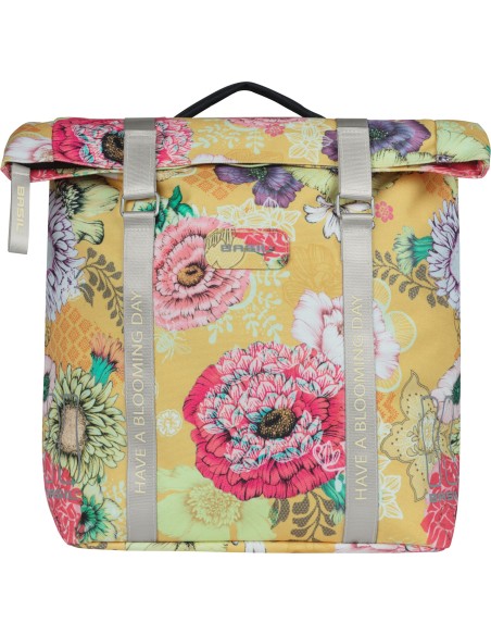Basil fietstas dubbel Bloom Field yellow MIK 28-35L