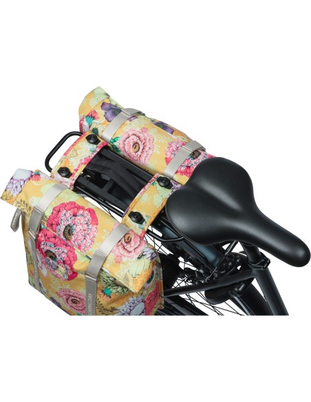 Basil fietstas dubbel Bloom Field yellow MIK 28-35L