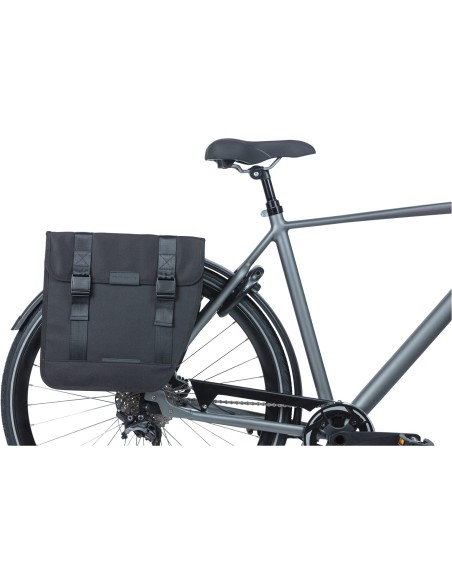 Basil fietstas dubbel Tour XL zwart 35L
