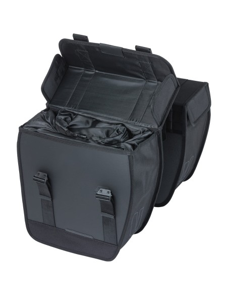 Basil fietstas dubbel Tour Waterproof zwart 28L