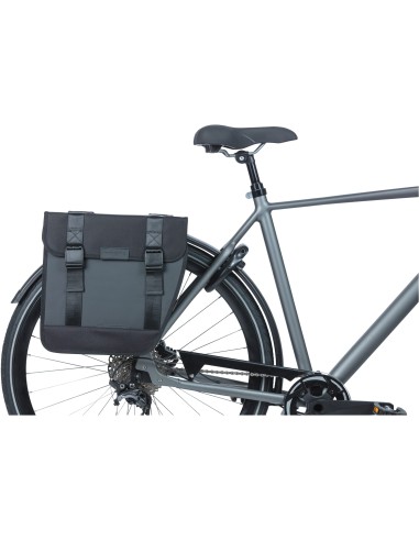 Basil fietstas dubbel Tour Waterproof zwart 28L