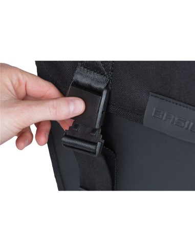 Basil fietstas dubbel Tour Waterproof zwart 28L