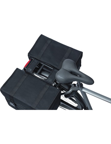Basil fietstas dubbel Kavan Eco Classic zwart 58L