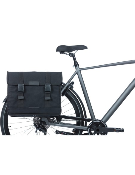 Basil fietstas dubbel Kavan Eco Classic zwart 68L