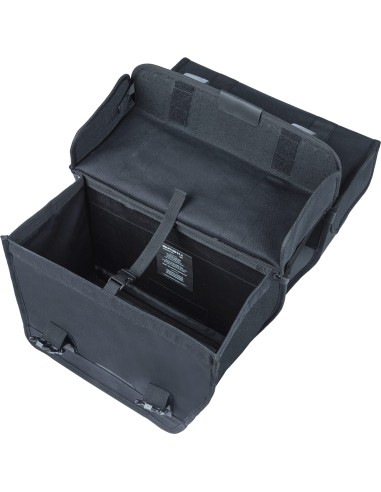 Basil fietstas dubbel Kavan Eco Classic Rounded zwart 46L