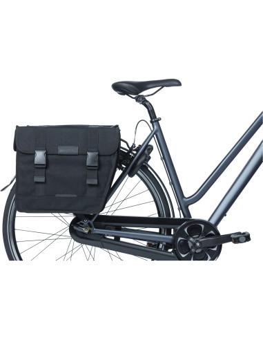 Basil fietstas dubbel Kavan Eco Classic Rounded zwart 46L