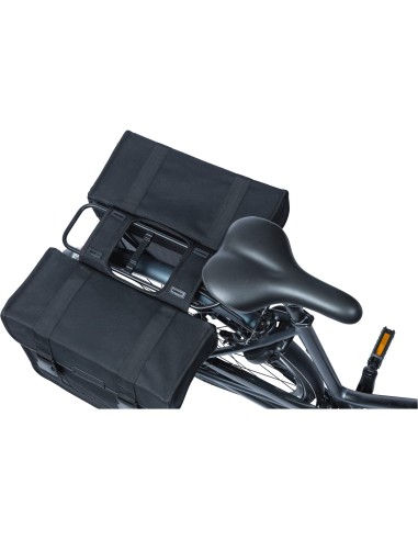 Basil fietstas dubbel Kavan Eco Classic Rounded zwart 46L