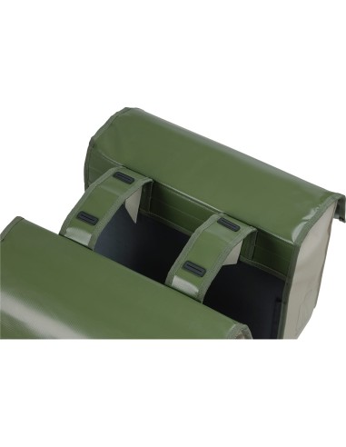 Basil fietstas dubbel Urban load moss green / sand 48-53L