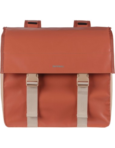 Basil fietstas dubbel Urban load terra red/rose 48-53L