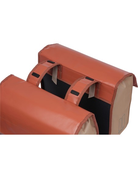 Basil fietstas dubbel Urban load terra red/rose 48-53L