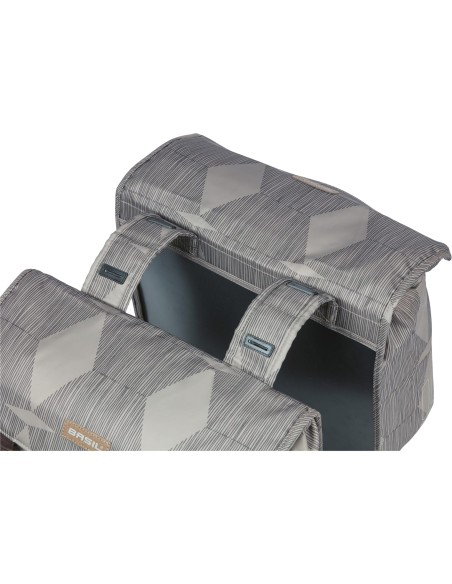 Basil fietstas dubbel Elegance chateau taupe 40-49L