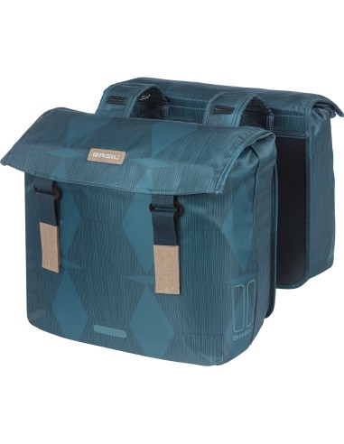 Basil fietstas dubbel Elegance estate blue 40-49L