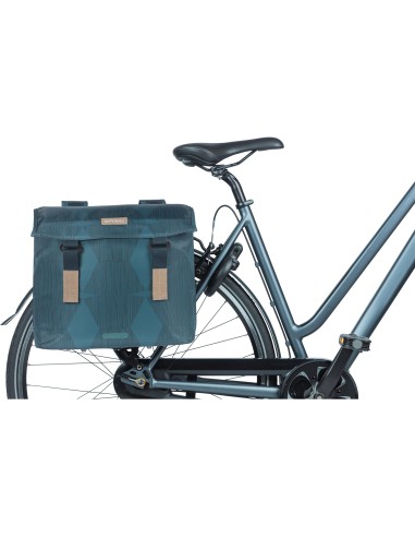 Basil fietstas dubbel Elegance estate blue 40-49L