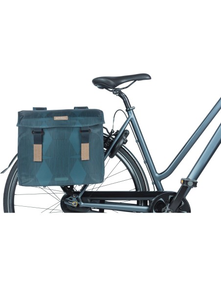 Basil fietstas dubbel Elegance estate blue 40-49L