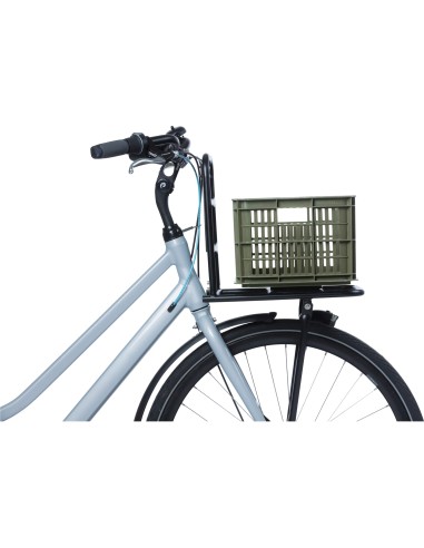 Basil fietskrat S moss green 17.5L recycled