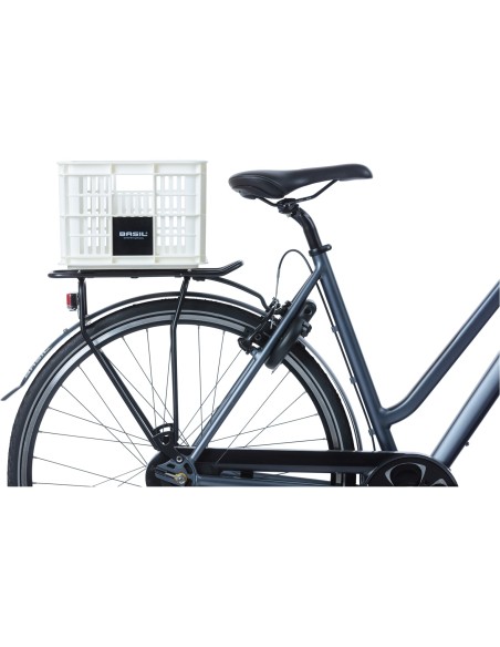 Basil fietskrat S bright white 17.5L recycled