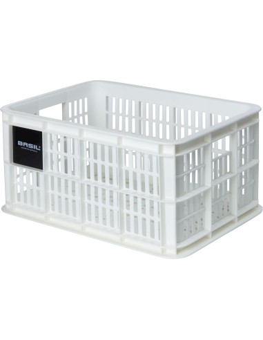 Basil fietskrat S bright white 17.5L recycled