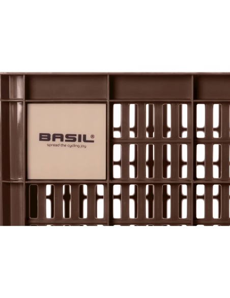 Basil fietskrat S brown 17.5L recycled