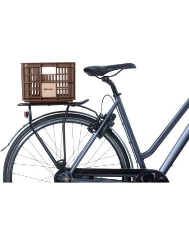 Basil fietskrat S brown 17.5L recycled