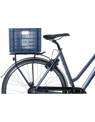 Basil fietskrat M bluestone 29.5L recycled