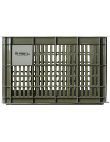Basil fietskrat M moss green 29.5L recycled
