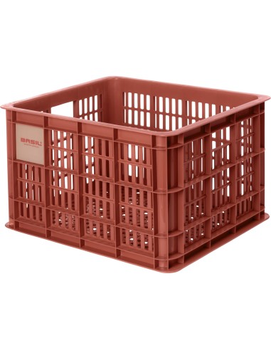 Basil fietskrat M terra red 29.5L recycled