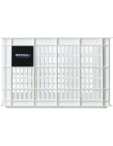 Basil fietskrat M bright white 29.5L recycled