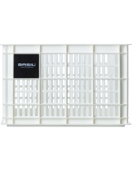 Basil fietskrat M bright white 29.5L recycled