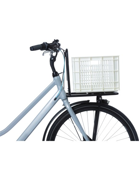 Basil fietskrat M bright white 29.5L recycled